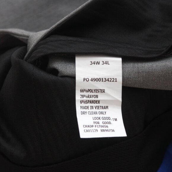 Kenneth Cole Reaction‎ Men's 2 pc Suit Blazer 46R Jacket Pants 34Wx34L E02121 - Picture 12 of 15